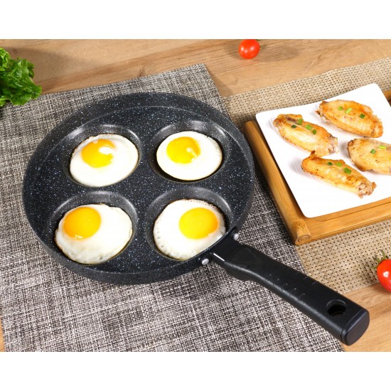 4-Egg Pan Non-Stick 4-Cup Egg Frying Pan Mini Egg Cooker Omelet Pan with€