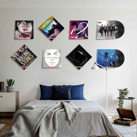MyLifeUNIT: Vinyl Record Wall Mount, 6 Pack Record Holder for Albums ...