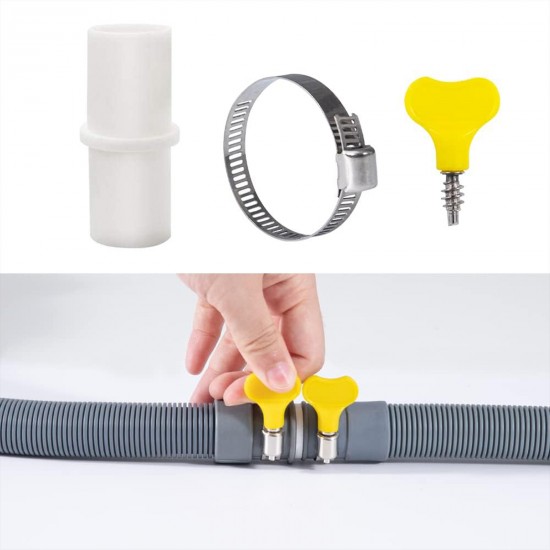 Washing Machine Drain Hose Connector Washer Drain Hose Extension Adapter With 2 Hose Clamps